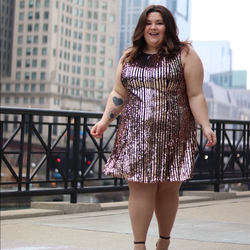Sequin Mini Flare Dress